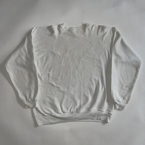 Vintage 90s Santa Claws Christmas Cat Cartoon Trisar Raglan Crewneck Sweatshirt - Picture 5 of 5